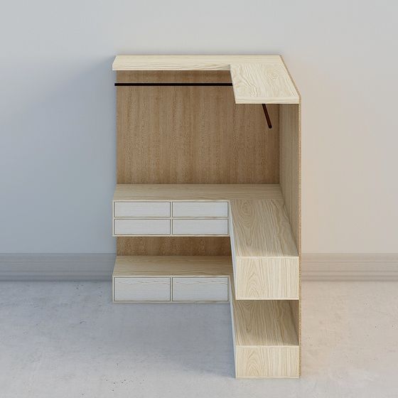 L-Shaped Desk 3D model for Modern Interiors