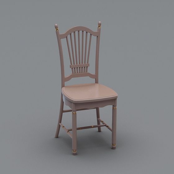 Vintage Wooden Chair 3D model