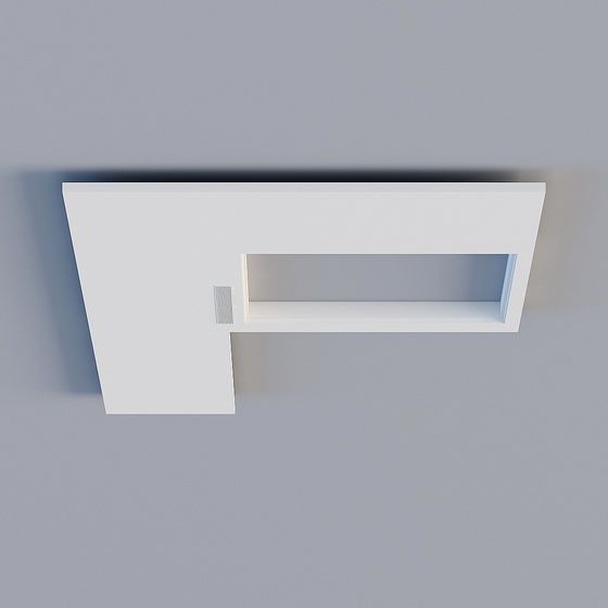 Minimalist Floating Bookshelf 3D model