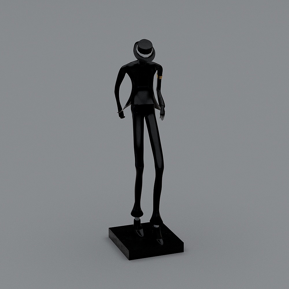 Low-Poly Mystery Detective 3D Model