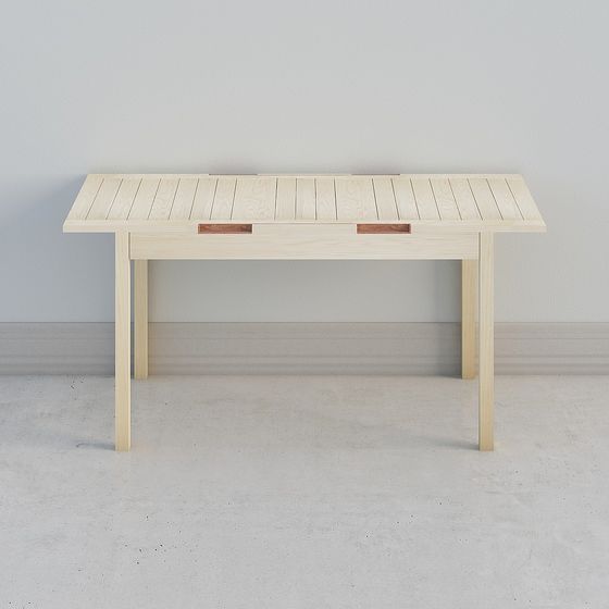 Minimalist Wooden Desk 3D model