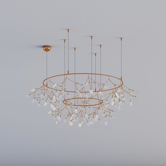 Elegant Low-Poly Pendant Light 3D Model