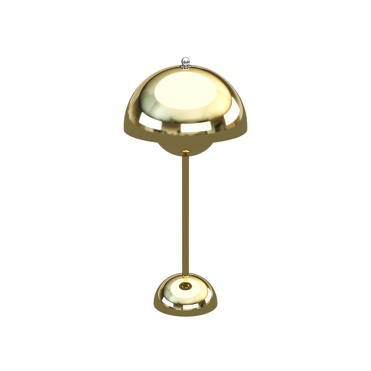 Vintage Industrial Gold Table Lamp 3D Model – Metallic Finish
