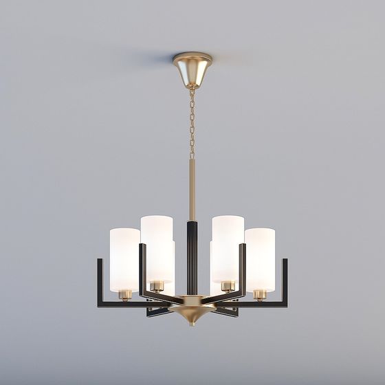 Stylish Low-Poly Chandelier 3D model for Modern Interiors