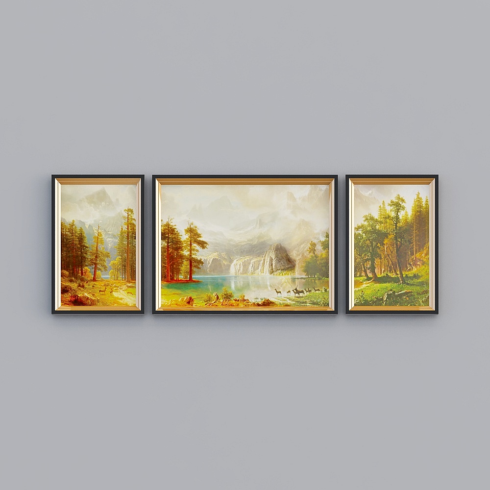 Glorious Fine Painting - Simple Modern-GF-7571-1-2-3-Landscape Decoration Painting