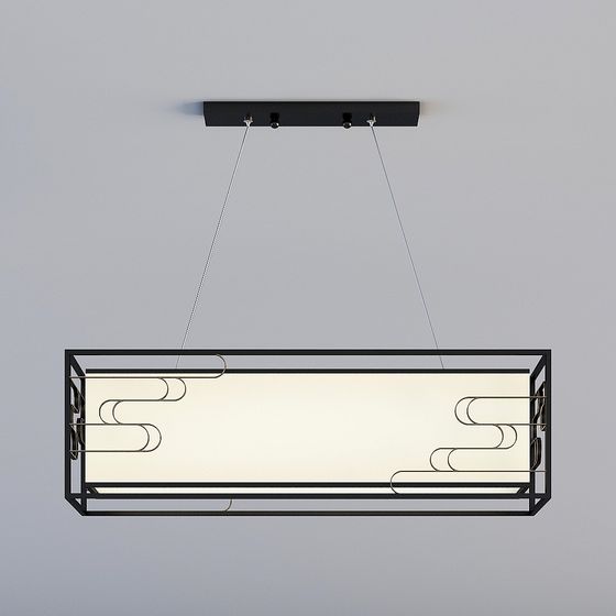 Elegant Low-Poly Chandelier 3D model for Contemporary Spaces