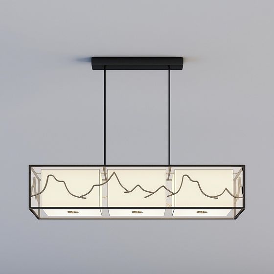 Contemporary Low Polygon Chandelier 3D model