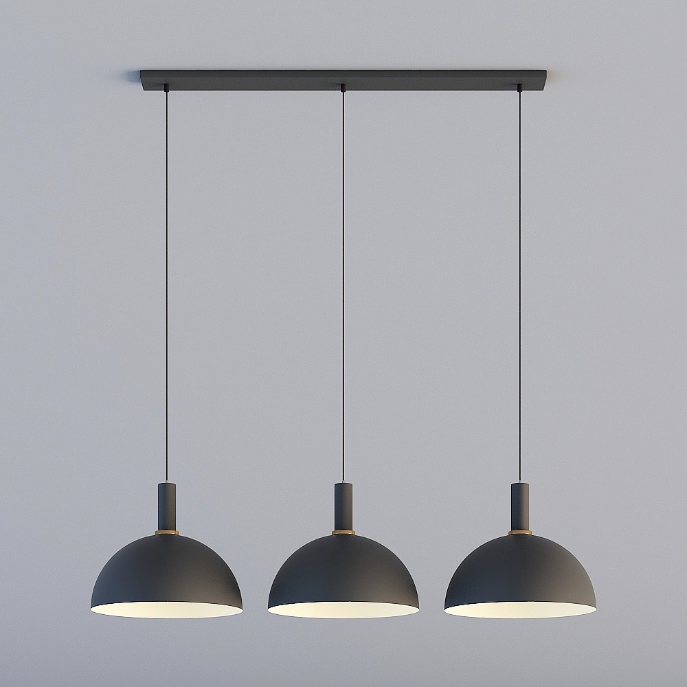 3D lights are all ZE-Nordic Modern Minimalist Restaurant Bedroom Study Children's Room Chandelier-940-D300 Black