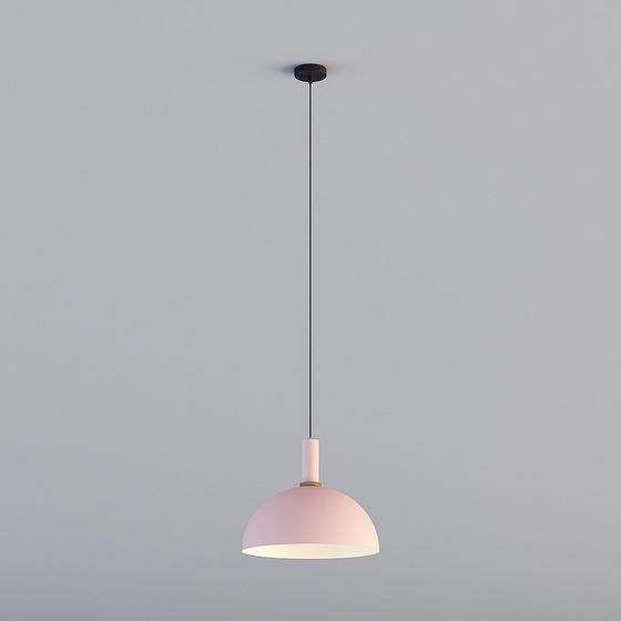 Elegant Low-Polygon Pendant Light 3D model