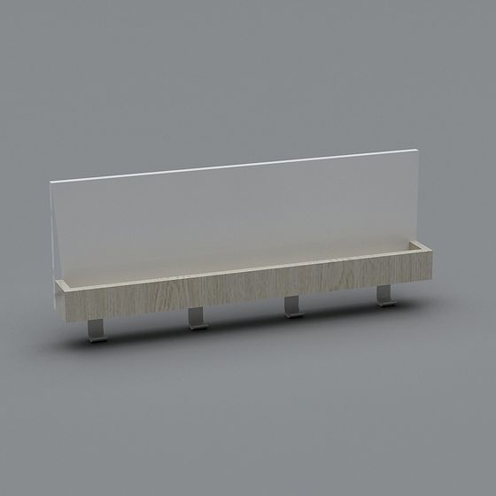Stylish Minimalist City Bench 3D model