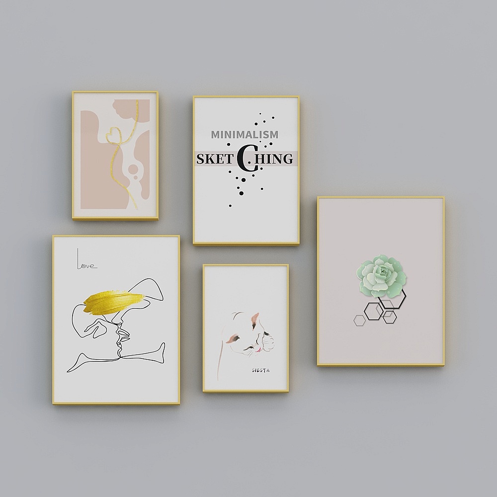 글로리어스 굿 페인팅 - 모던 심플리시티 - L-패키지 36 - 장식용 페인팅