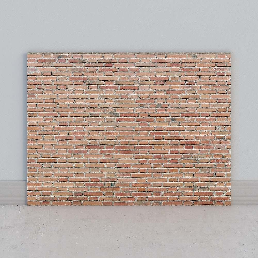 Realistic Brick Wall 3D Model