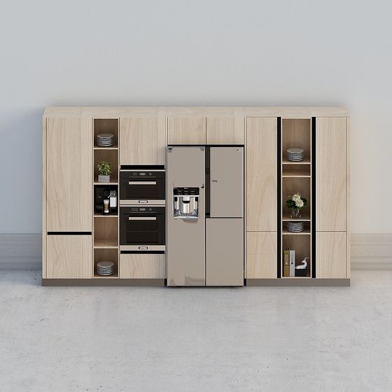 Stylish Kitchen Cabinet 3D model for Modern Interiors