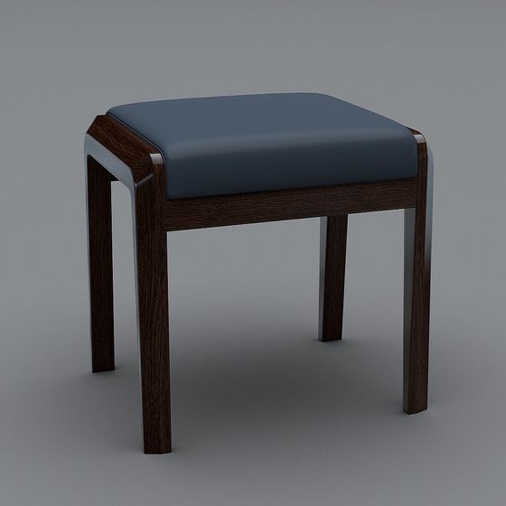 Elegant Low-Poly Stool 3D model