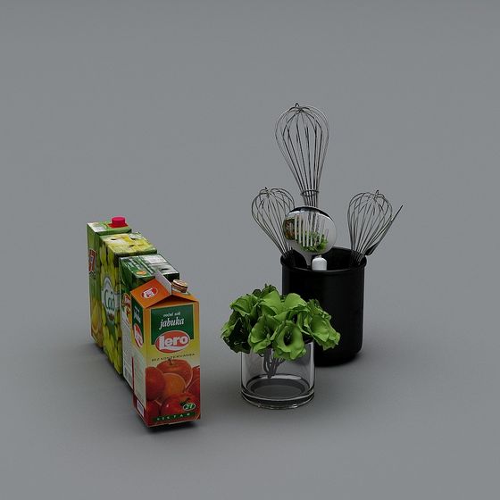 Vibrant Low-Polygon Kitchen Corner 3D model