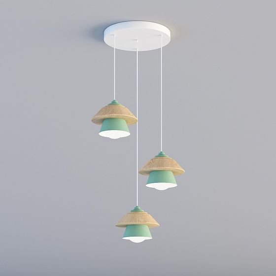 Whimsical Low-Poly Chandelier 3D model