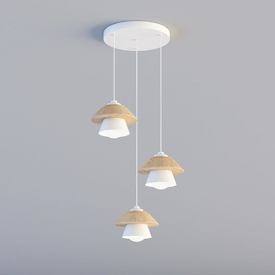 Artistic Low-Poly Chandelier 3D Model