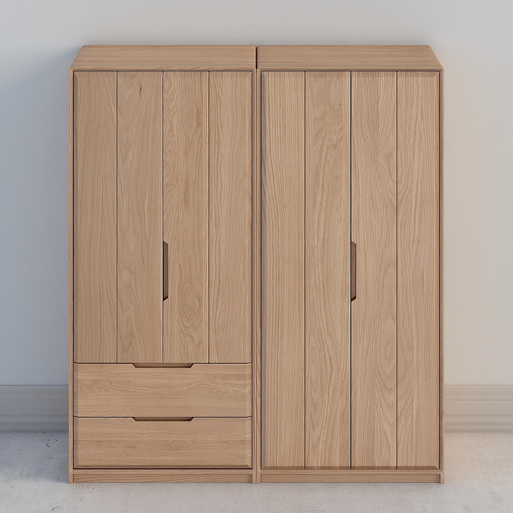 Stylish Modern Minimalist Wardrobe 3D model