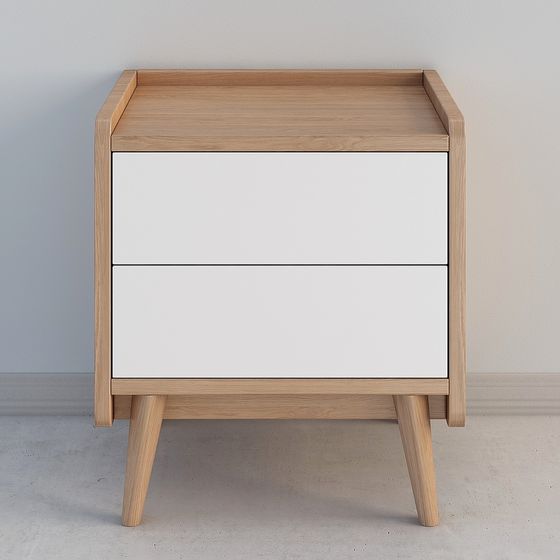 Mid-Century Modern Nightstand 3D model