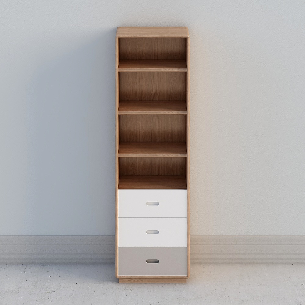 Source Wood - Warm White - Y56Y01 - Bookcase - 1 door