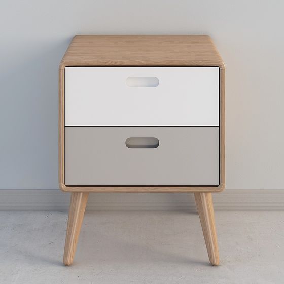 Mid-Century Modern Nightstand 3D model