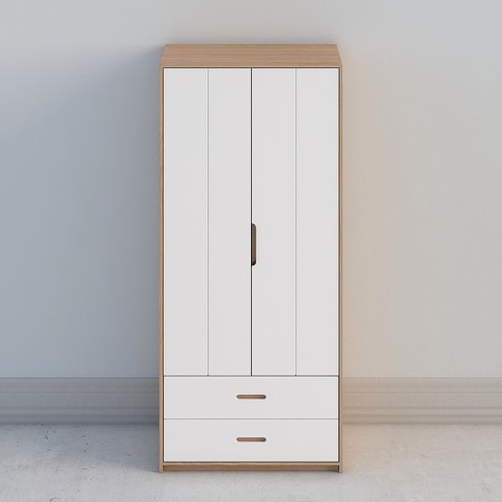 Modern Low-Poly Wardrobe 3D model