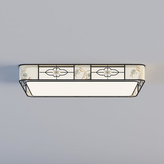 Elegant Low-Poly Ceiling Light 3D model