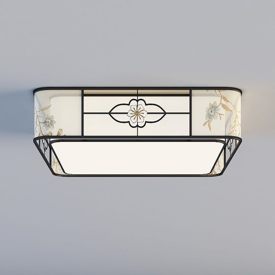 Stylish Ceiling Light 3D Model for Varied Designs