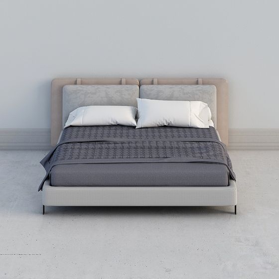 Elegant Modern Bed Frame 3D model