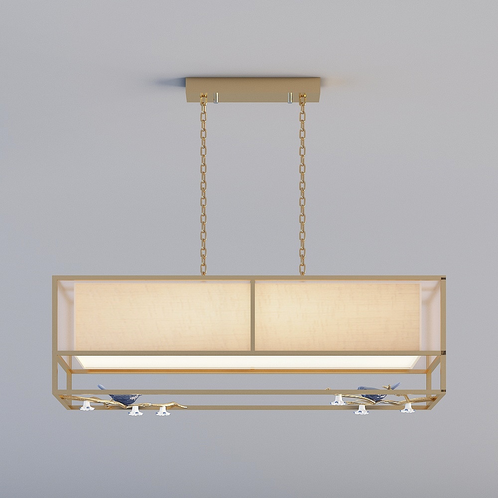 3D lights are all YML - New Chinese minimalist restaurant bird iron meal chandelier - 8016 - meal hanging