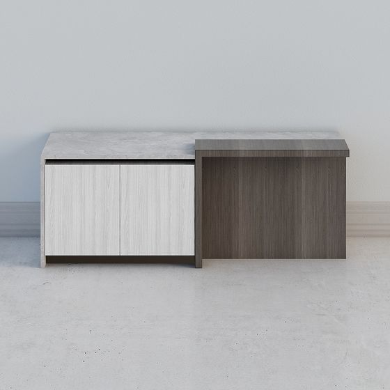 Urban Corner Side Cabinet 3D model for Contemporary Spaces