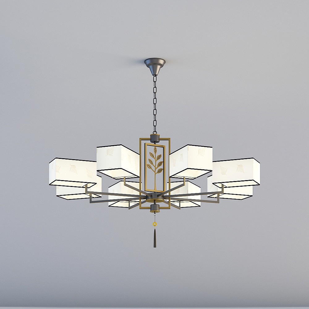 3D lights are all HX-New Chinese Guest Restaurant Bedroom Study Chandelier-H816-8