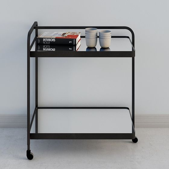 Stylish Mobile Bookshelf 3D model