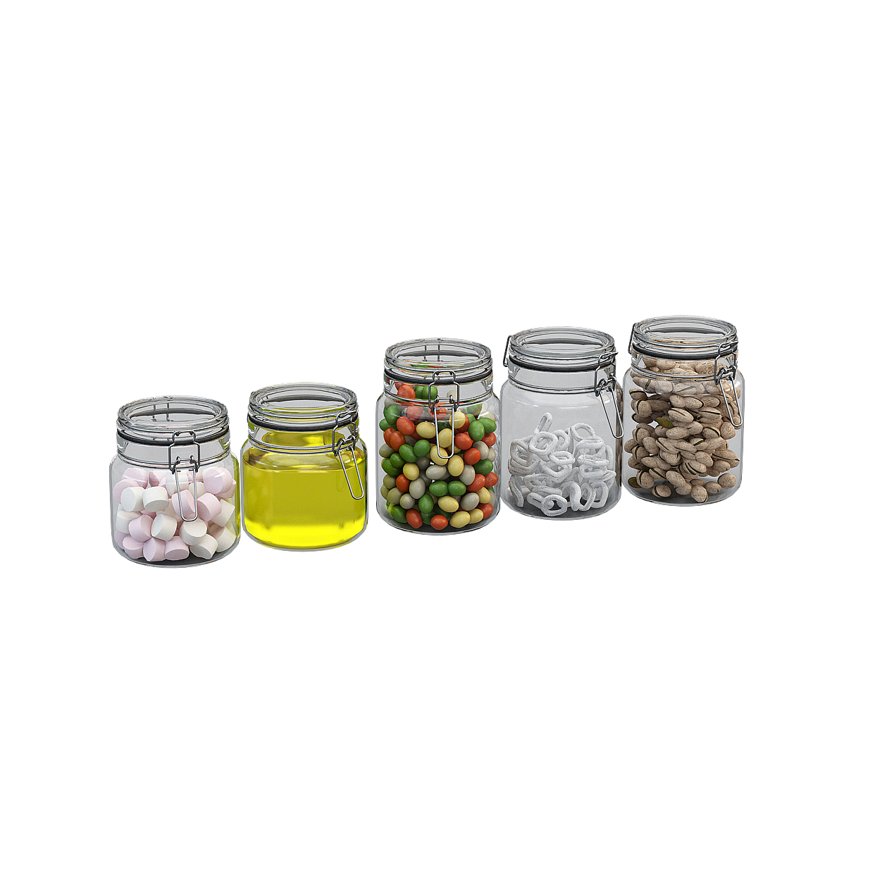 Vibrant Storage Jar 3D Models – Colorful Glass Design