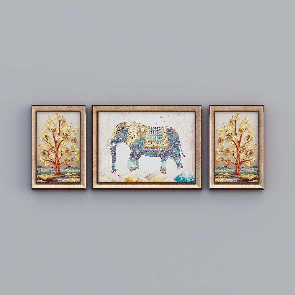 Glorious Fine Painting - American - JXSC-11552-8155-11555 - Animal Pattern Decorative Painting