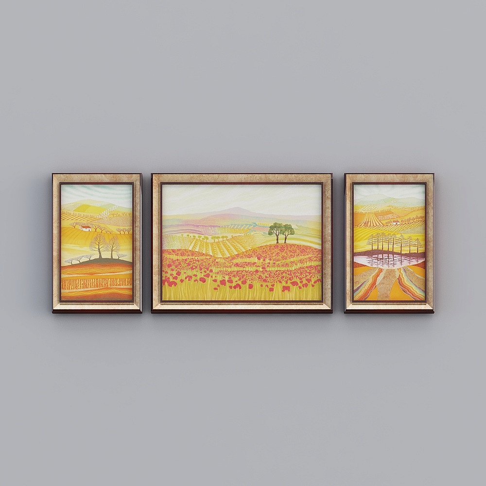 Glorious Good Painting - European-GHN-7983-1-2-3-Landscape Decoration Painting