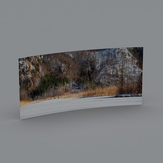 Serene Winter Landscape 3D Model