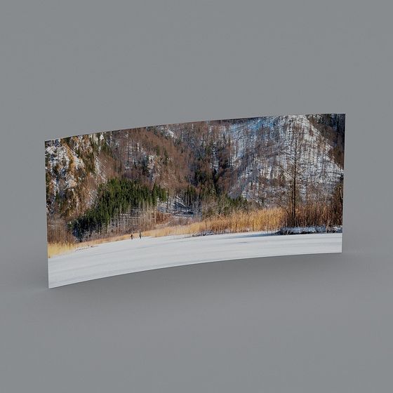 Frozen Lake Panorama 3D model