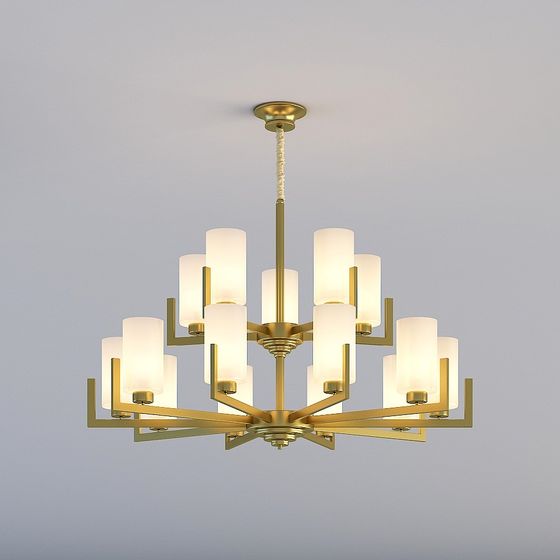 Elegant Modern Chandelier 3D model