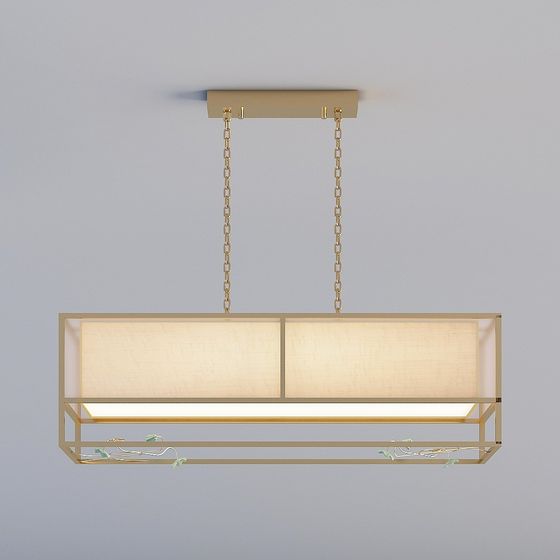 Elegant Low-Poly Chandelier 3D model