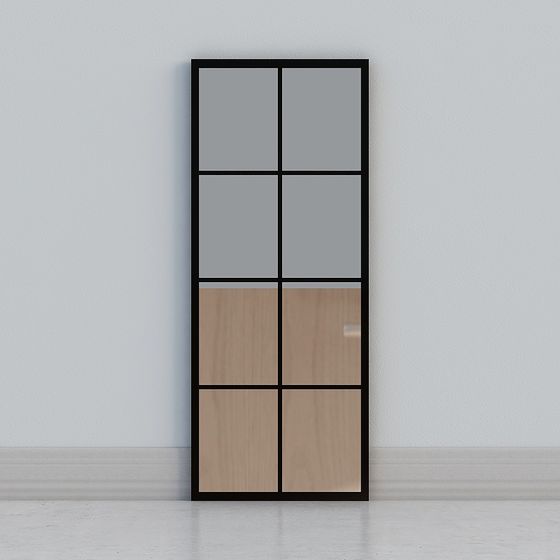 Stylish Glass Door 3D model for Modern Spaces