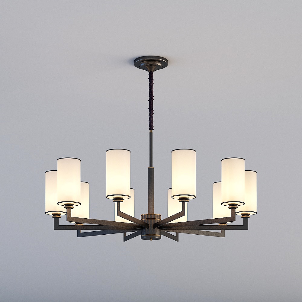 3D lights are all LX-New Chinese Guest Restaurant Bedroom Study Chandelier-8811-10