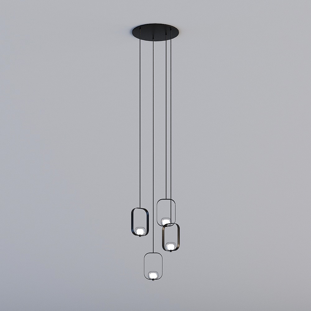 Futuristic Hanging Art Light 3D model