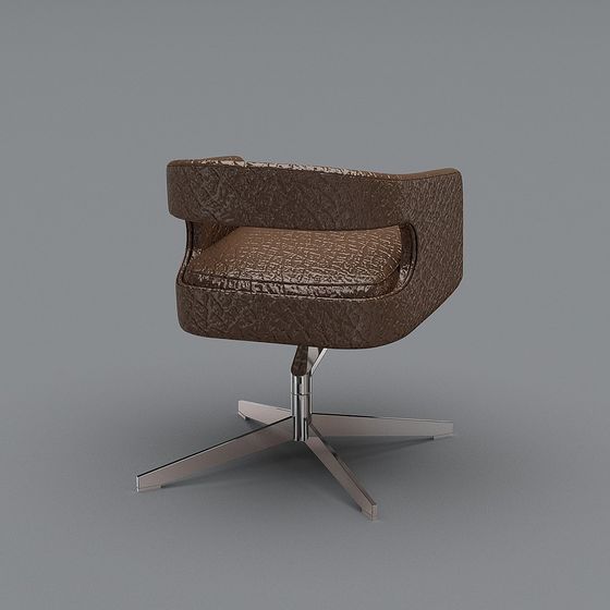 Comfortable Brown Office Chair 3D Model for Modern Workspaces