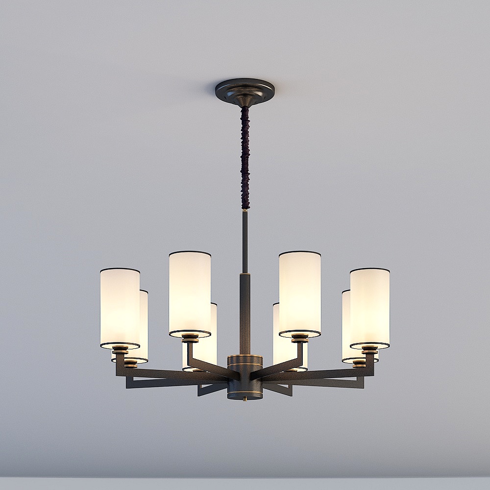 3D lights are all LX-New Chinese Guest Restaurant Bedroom Study Chandelier-8811-8