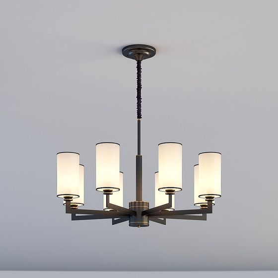 Charming Low-Poly Chandelier 3D model