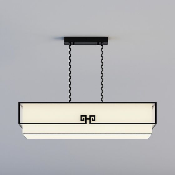 Urban Night Shadow Chandelier 3D model