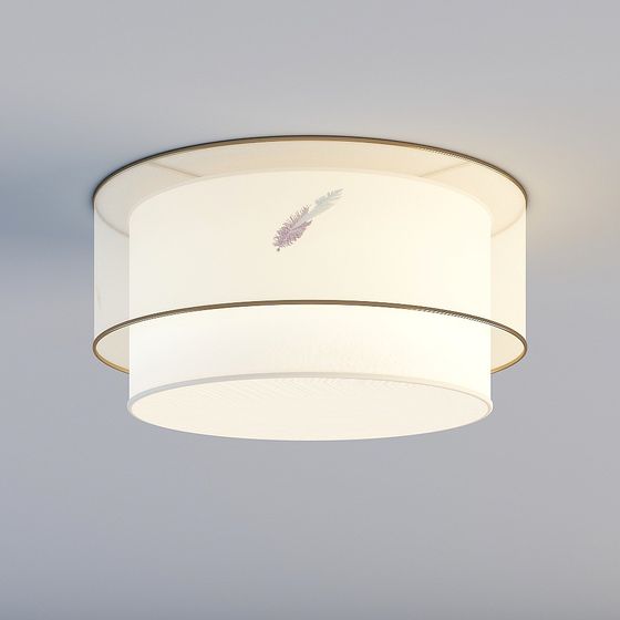 Feather Light Chandelier 3D model