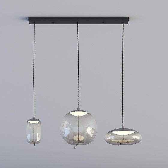 Low Polygon Chandelier 3D model for Modern Interiors