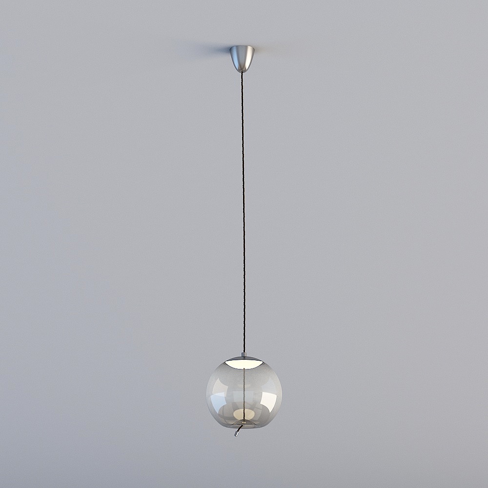 3D ライトはすべて GRN-北欧 ミニマリスト バー カフェ レストラン パーソナリティ クリエイティブ ガラス 麻ロープ シャンデリア - MD3179-B スモークグレー